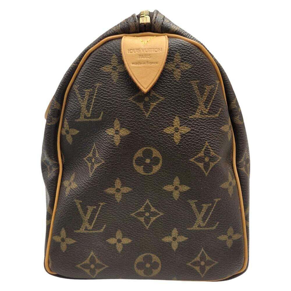 LOUIS VUITTON Authentic Brown Monogram Speedy 25 Boston Bag - Picture 3 of 14